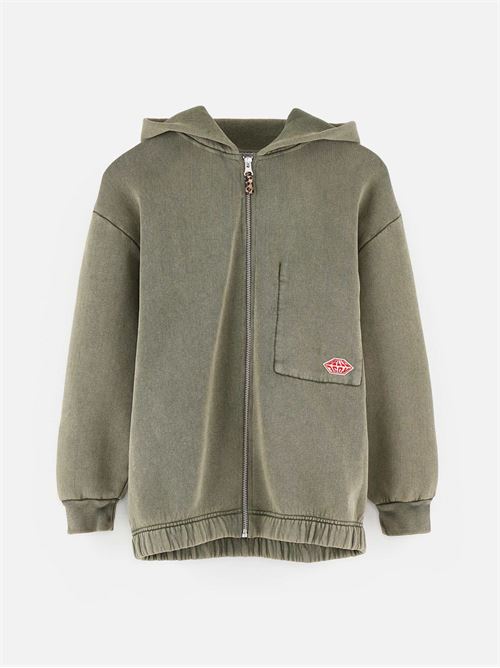 Felpa con cappuccio in cotone verde oliva BELLEROSE | BK242309 T1510032